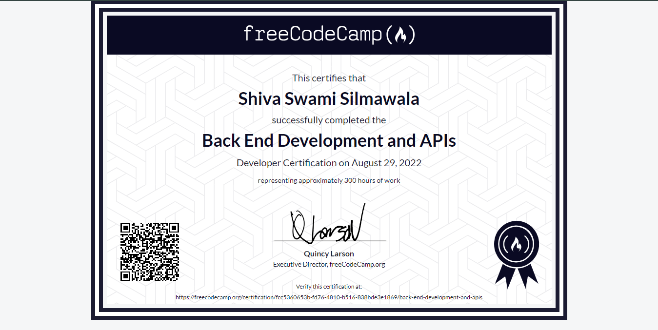 Back End Development and APIs